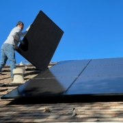 Solar panel array on residential roof -- Green Door Home Inspections